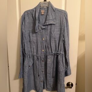 Chico’s Blue Linen Jacket